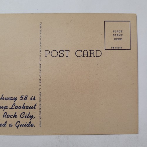 Entrance To Fairyland Caverns Rock City Gardens Lookout Mountain Linen Postcard - Picture 6 of 6
