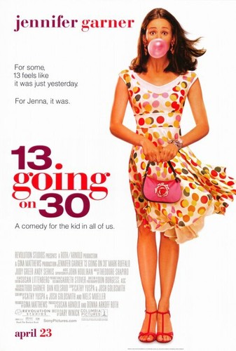 13 PÓSTER DE LA PELÍCULA GOING ON 30 11 x 17 Jennifer Garner, Mark Ruffalo, A