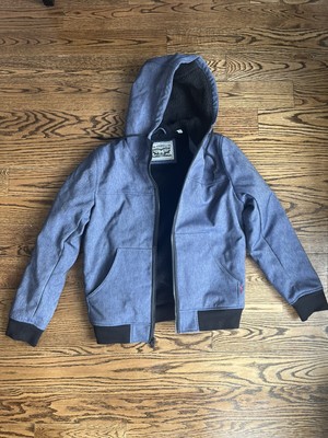 Levi s - Mens Sherpa lined hooded Demin jacket. Size Small- nice inside pocket