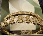 18K Gold Plated Over Stainless Steel CZ Bangles & Adjustable Ring Set — photo 2