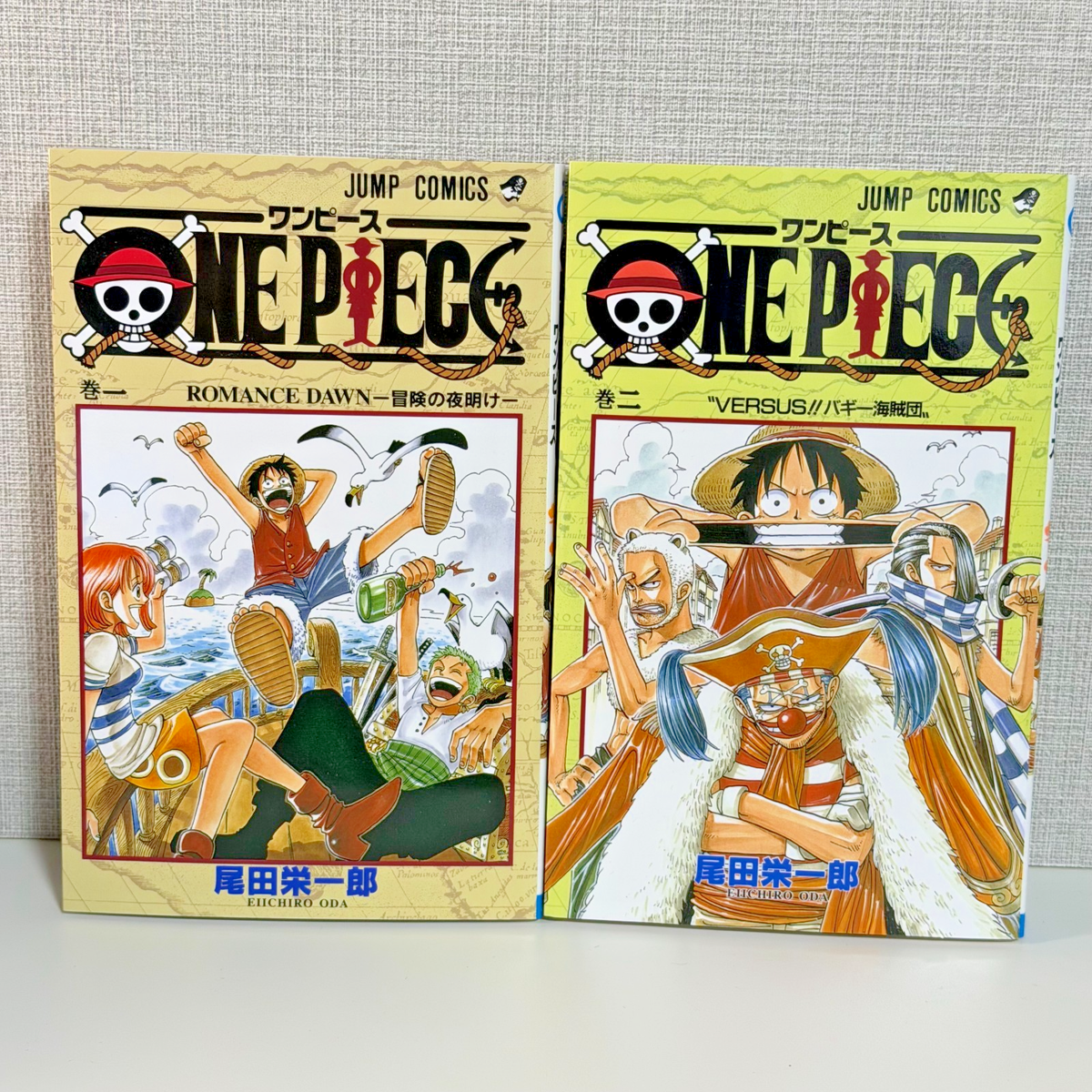 One Piece Manga Vol 1 & 2 Set Japanese Shueisha Eiichiro Oda Later