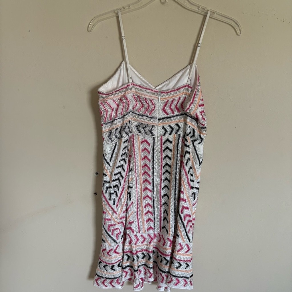 Parker Casey Beaded Patterned SequinWhite/Pink Wo… - image 7