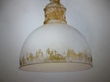 Golden Lighting Alison 1-Light Vintage Gold Medium Pendant with Metal Shade