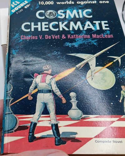 VINTAGE 1962 ACE DOUBLE F-149 KING OF THE 4TH PLANET/COSMIC CHECKMATE/RMW/CVD! - Picture 3 of 5