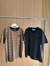NWT COACH  Men's black  Brown full printed T-shirt COTTON