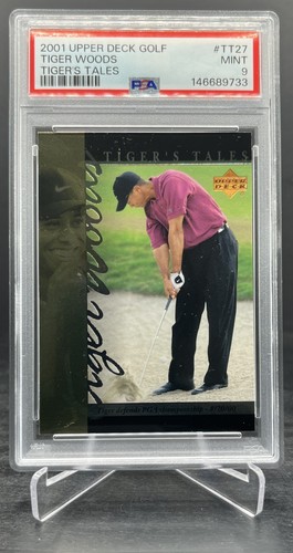 2001 Upper Deck Golf Tiger Woods RC Rookie Tiger's Tales PSA 9 #TT27