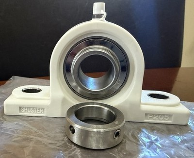 Shuster P205 Pillow Block Ball Bearing, for a 1 inch shaft size, Stainless Steel