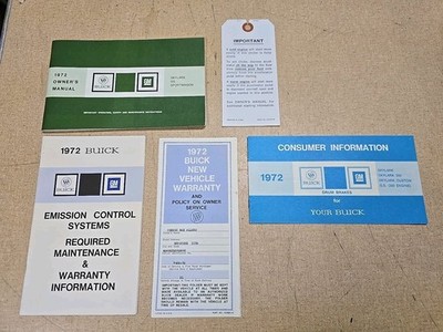 GM 1972 Buick Owner's PACKET Skylark G.S. 350 455 Manual OEM Vintage PAPERS 72