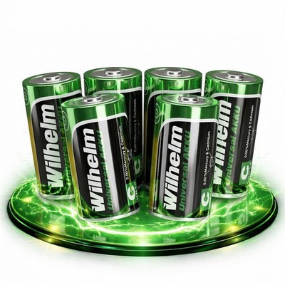 6x Akku Baby C Wilhelm Universal 4500 mAh Akku Zelle 1,2 V HR14 MN1400 NIMH