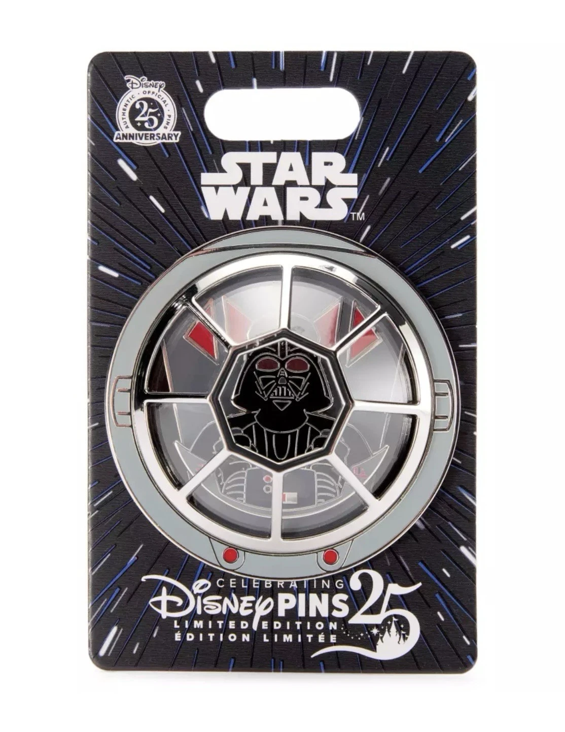 Disney Darth Vader TIE Fighter Jumbo 3D Pin Star Wars Limited 25th