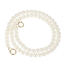 Imitation Pearl Purse Strap, 47" Handbag Chain with Spring Clasp, 16mm