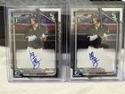 2024 Bowman 1st Chrome Prospect Auto Rikuu Nishida /150 Lot of 2