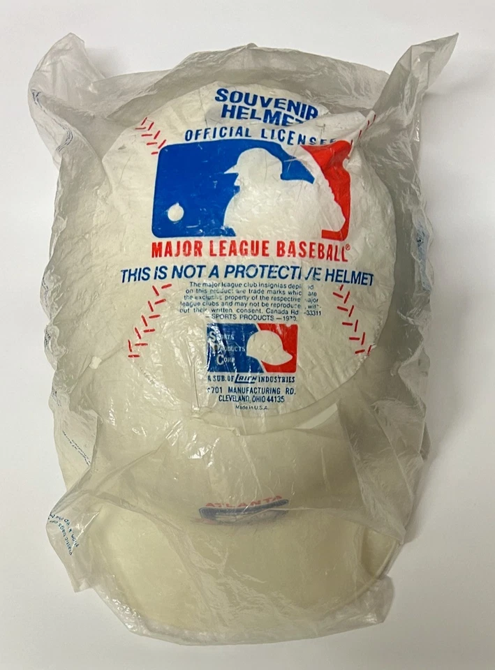 Vintage 1983 MLB Atlanta Braves Souvenir Baseball Helmet Georgia 250th / Purina - Image 3 of 4