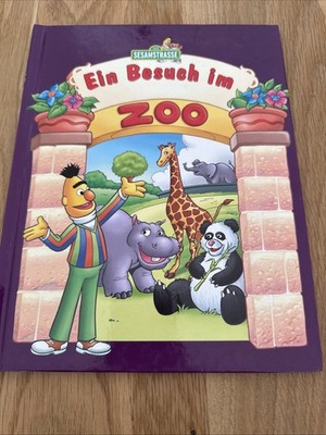 Ein Besuch im Zoo - Sesamstraße Bilderbuch mit Ernie & Bert   Vintage