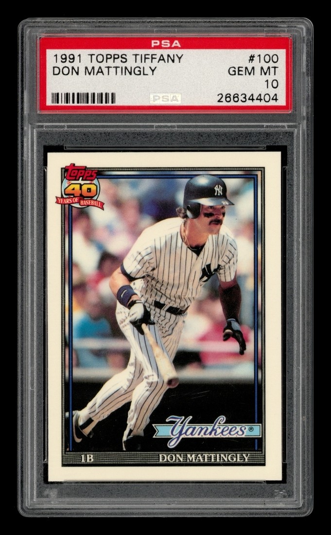 1991 Topps Tiffany: #100 Don Mattingly PSA 10 GEM MINT
