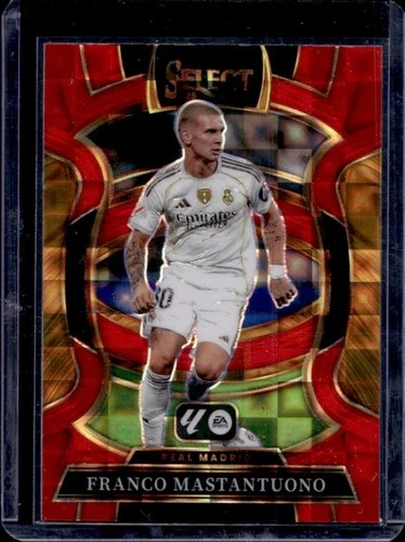 2025-26 Panini Select La Liga Franco Mastantuono Terrace Red Pandora Prizm #7