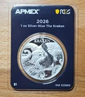 2026 Niue Mythical Creatures The Kraken 1oz Silver Coin Apmex TEP, PCGS