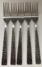 5 National Stainless Pamplona 7 1/4" Dinner Forks 72018 NSTPAM EUC MCM