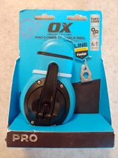 Ox Tools Pro Made With Kevlar 100 Ft. Line 6X Gear Compact Chalk Reel Chalkline