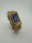 GOLD BLUE Vintage Seiko Slim Quartz Gentlemen's Wrist Watch