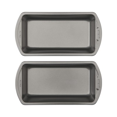 Set of 2 Medium Non-Stick 8  x 4  Bread Loaf Pans   Loaf Bread Pan for Baking...