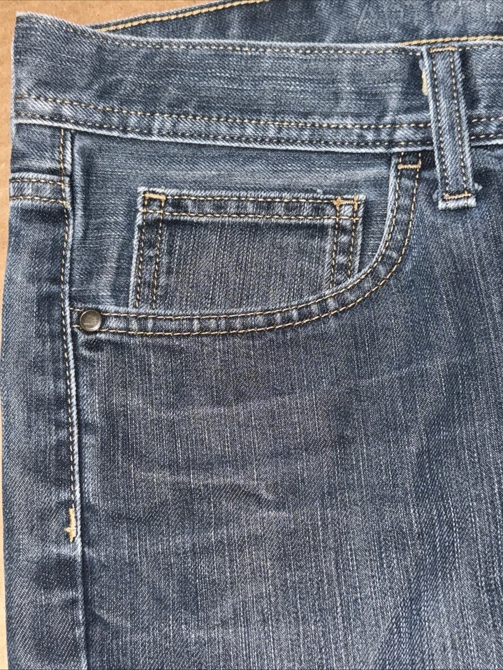 Apt. Hombre Pantalones de mezclilla azules de corte recto 9 talla 34x30,5 Foto 4 de 4