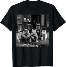 Funny Gangster Cats Street Animal Design Funny Unisex T-Shirt