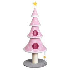 59in Large Tall Christmas Tree Cat Tower with 2 Cat Condos & Scratching Post