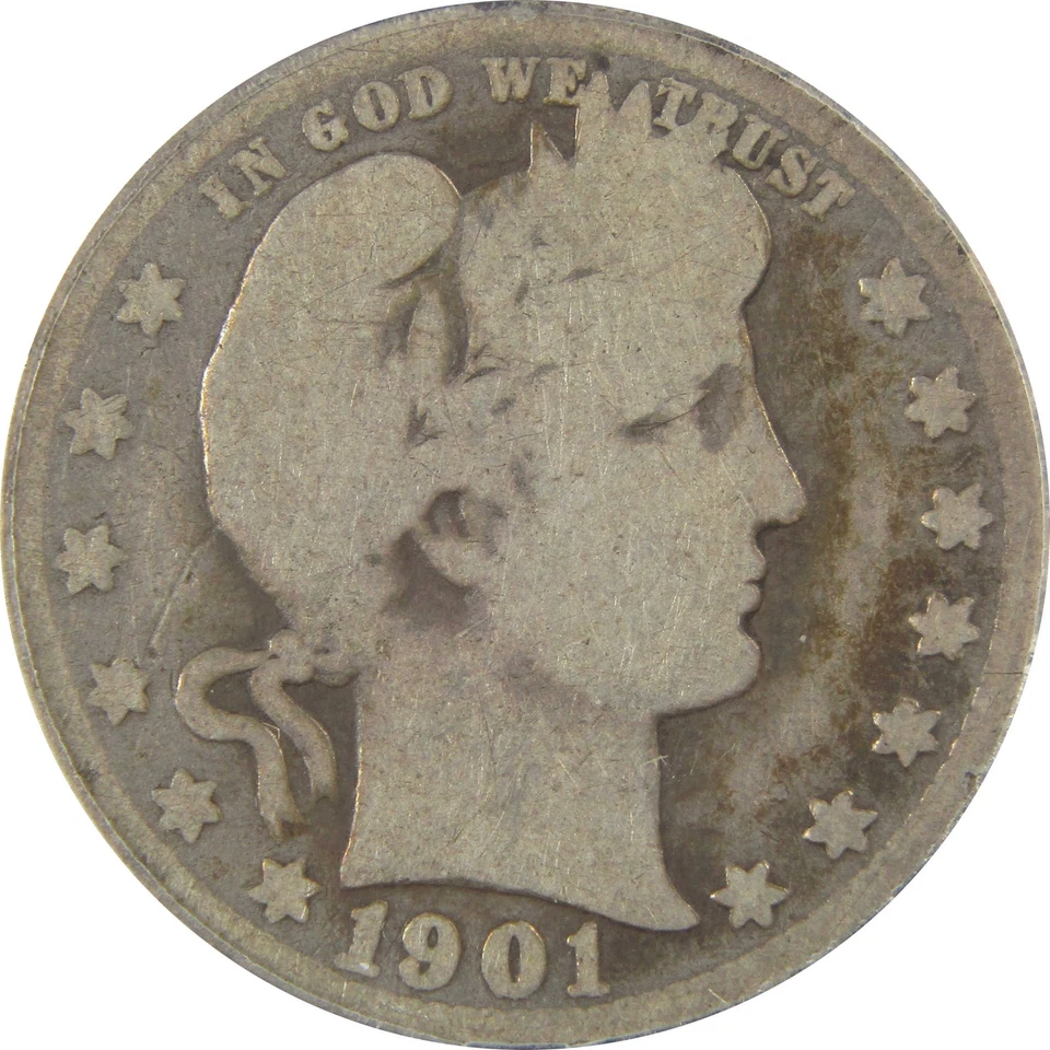1901 O Barber Quarter AG 3 ANACS Silver 25c Coin SKU:I22200 - Image 3 of 4