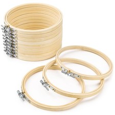 Embroidery Hoop 6 Inch 12 Pieces Embroidery Hoops Bamboo Circle Cross Stitch ...