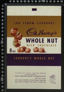 An Original Vintage Cadbury Bros (UK) 8oz Whole Nut Chocolate Wrapper 1960s?