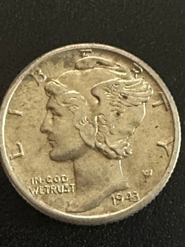 1943 D Mercury Dime AU