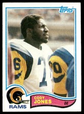 1982 Topps Cody Jones Rookie Los Angeles Rams #381