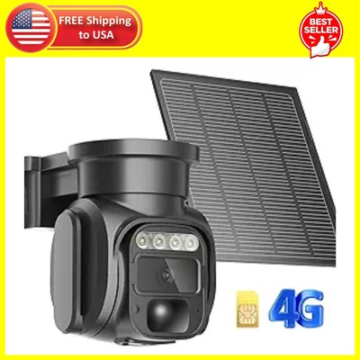 KKB 4G LTE Cellular Security Cameras Wireless Outdoor, No WiFi Solar Security...