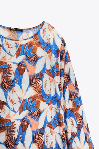 *AGOTADO* VESTIDO DE POPELÍN MIDI ESTAMPADO FLORAL MULTICOLOR ZARA MEDIANO NUEVO CON ETIQUETAS - Imagen 5 de 10