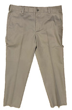 Izod Men's Chino Slin Fit Straight Leg Chinos Pants sz 34 X 30 Gray Cotton