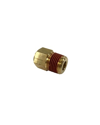 3/8'' Tube O.D. x 3/8'' MNPT Heavy Duty Brass Push-In Connector, Straight Air Line