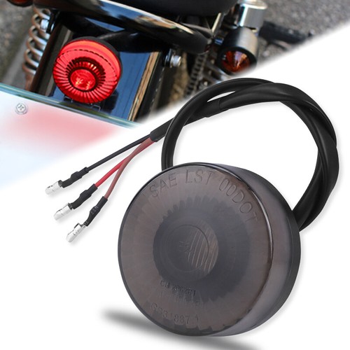 Universal Motorcycle Round Red LED Rear Brake Stop Tail Light Lamp UTV ATV NEW - Picture 2 of 16