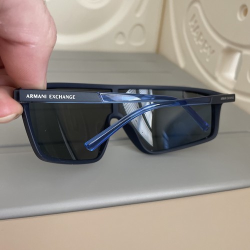 ARMANI EXCHANGE AX4137SU 818155 Matte Blue Mirror Blue 35 mm Men's Sunglasses - Picture 4 of 4