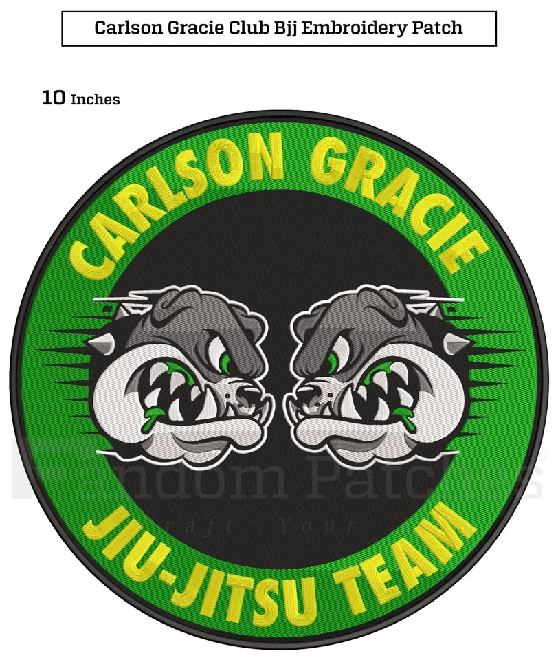 Carlson Gracie BJJ Patches Jiujitsu Embroidery Gi Patches Gracie Kimono Patches - Image 2 of 4