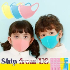 Kids Size 3 Pcs Slim Fashion Foam Colorful Cotton Masks Half Face Mouth Cover