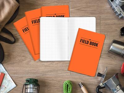 Elan Publishing Wood Pattern Field Notebook - 5-Pack Pocket Journals With Graph Paper