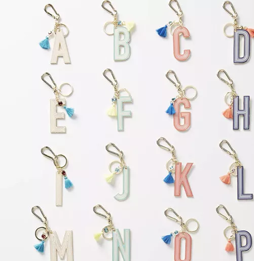Letter keychain best sale anthropologie