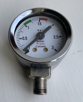Pavoni Manometer verchromt für Profi oder Upgrade Europiccola (453040C).
