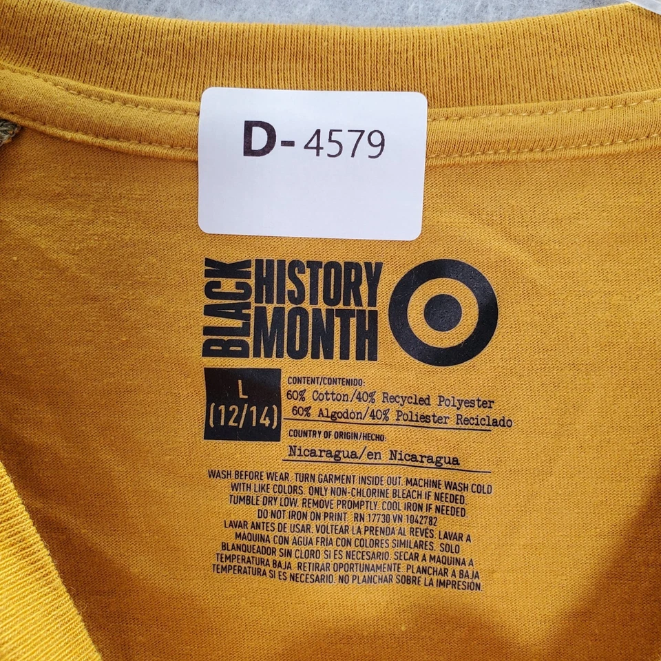 Camiseta negra mes niños gran amarilla raglán arte abstracto pintura nueva con etiquetas Foto 3 de 4