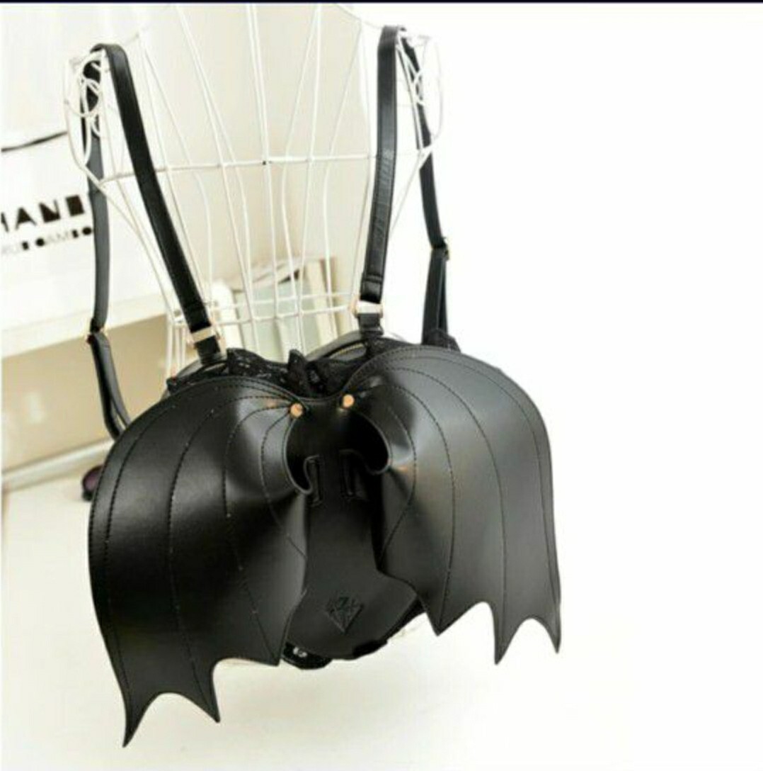 Women Girl Punk Backpack Novelty Bat Wing Daypack Purse  display picture 1