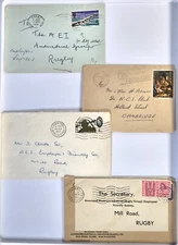 Gt. Britain Queen Elizabeth II 4x Stamped Address Envelopes Pre-Decimal Stamps