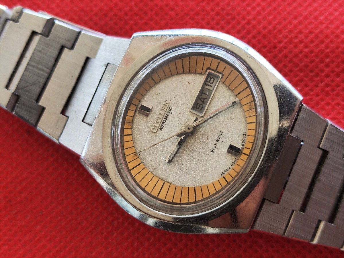 Vintage CITIZEN 4-653904 21 jewels 36mm Mens Automatic Watch _3433