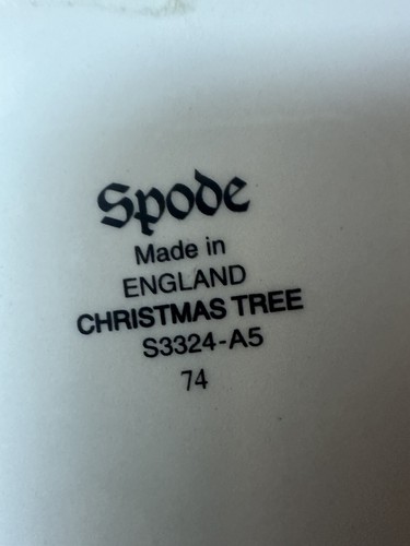 Spode Christmas Tree Fluted serving dish round 10.5" England Vintage - Picture 3 of 3