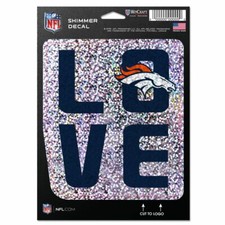 NFL DENVER BRONCOS DECAL SHIMMER WITH HOLOGRAPHIC BACKGROUND 5 X 7 NEW